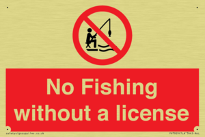 No Fishing without a license
